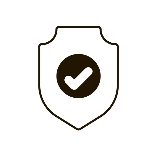 Icono de escudo protector sobre fondo blanco. Estilo plano de moda para el diseño gráfico, sitio web. EPS 10 . — Archivo Imágenes Vectoriales