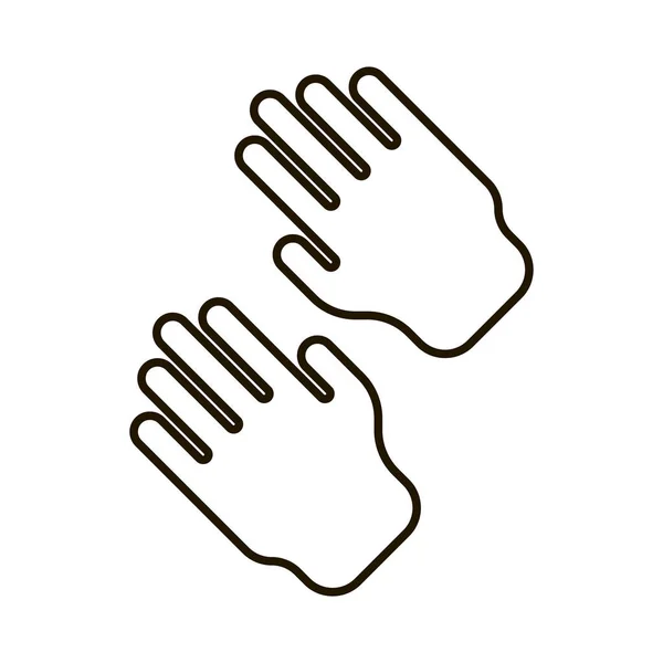 Mänskliga händer ikonen på vit bakgrund. Trendig platt stil för grafisk design, hemsida. EPS 10. — Stock vektor