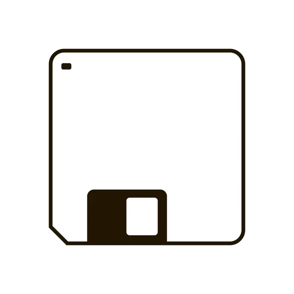 Diskettensymbol auf weißem Hintergrund. Abbildung Folge 10. — Stockvektor