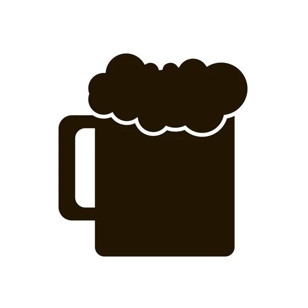Mug de bière en mousse icône sur fond blanc. Illustration eps 10 . — Image vectorielle