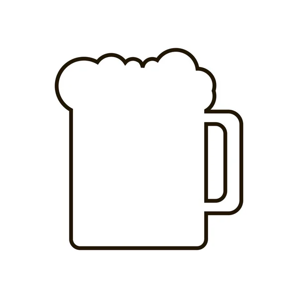 Mug de bière en mousse icône sur fond blanc. Illustration eps 10 . — Image vectorielle