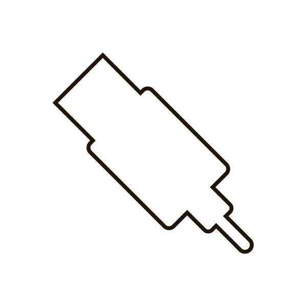 Icono de puerto USB sobre fondo blanco. Ilustración eps 10 . — Archivo Imágenes Vectoriales