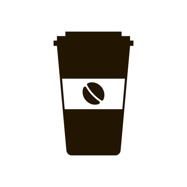 白底咖啡图标纸杯.Eps 10平面风格. — 图库矢量图片