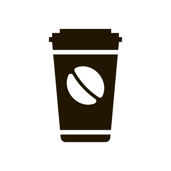 Beyaz arka planda kahve ikonu için kağıt bardak. Eps 10 düz stil. — Stok Vektör