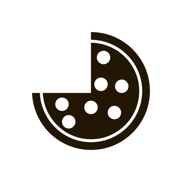 Icono de pizza sobre fondo blanco. Eps 10 estilo plano . — Vector de stock