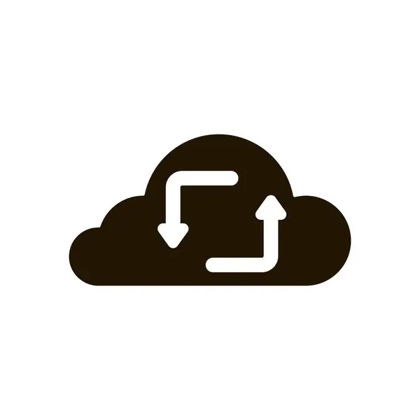 Cloud voor data-uitwisseling icoon in trendy platte stijl geïsoleerd. Eps 10. — Stockvector