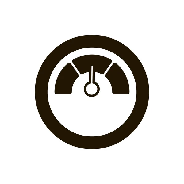 Ταχύμετρο μετρά την ταχύτητα του αυτοκινήτου εικονίδιο σε μοντέρνο επίπεδο στυλ απομονωμένο. Eps 10. — Διανυσματικό Αρχείο