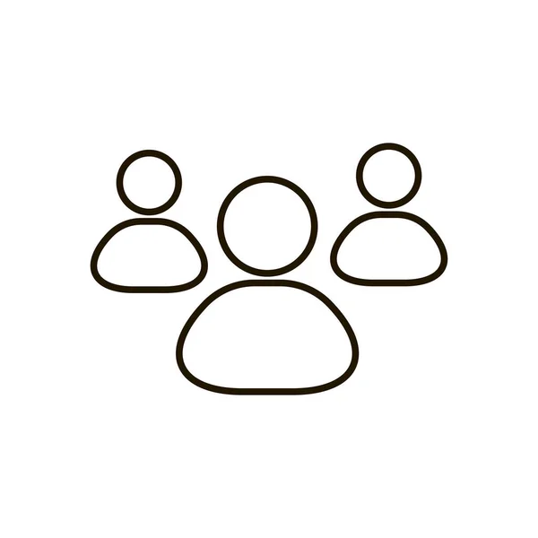 Grupp av människor ikon i trendig platt stil isolerad. Eps 10. — Stock vektor