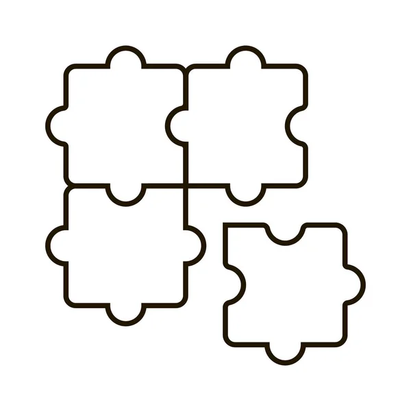 Puzzle-Symbol im trendigen flachen Stil isoliert. Eps 10. — Stockvektor