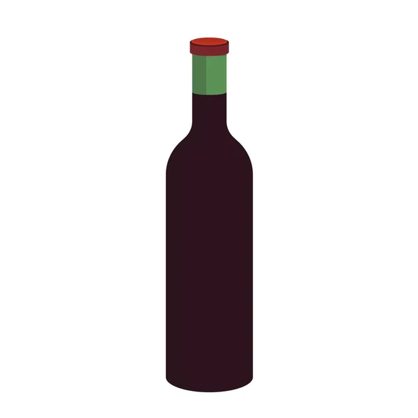 Wine bottle on white background. Vector illustration in trendy flat style. EPS 10. — Stock Vector