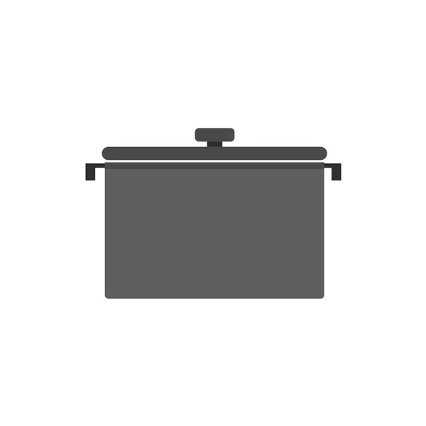 Pan on white background. Kitchen utensil mockup. Vector illustration in trendy flat style. EPS 10. — Stock Vector