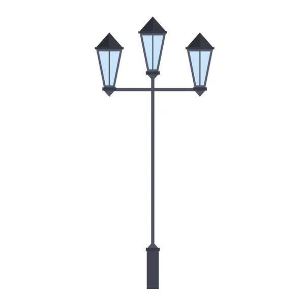 Candeeiro de luz de rua no fundo branco. Ilustração vetorial em estilo plano moderno. EPS 10 — Vetor de Stock