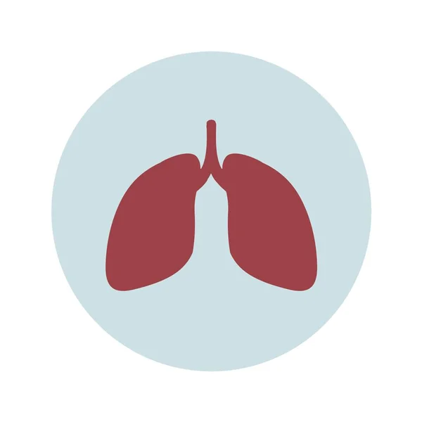 Lungs icono aislado sobre fondo blanco. Estilo plano de moda para el diseño gráfico, sitio web. Ilustración vectorial EPS 10 — Vector de stock