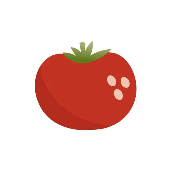 Tomate, cherie sobre fondo blanco. Ilustración vectorial en estilo plano de moda. EPS 10 . — Vector de stock