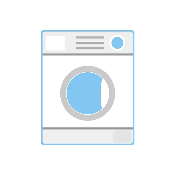 Máquina de lavar no fundo branco. Ilustração vetorial em estilo plano moderno. EPS 10 — Vetor de Stock