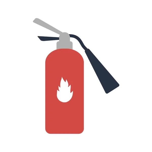 Fire extinguisher on white background. Vector illustration in trendy flat style. EPS 10. — Stock Vector