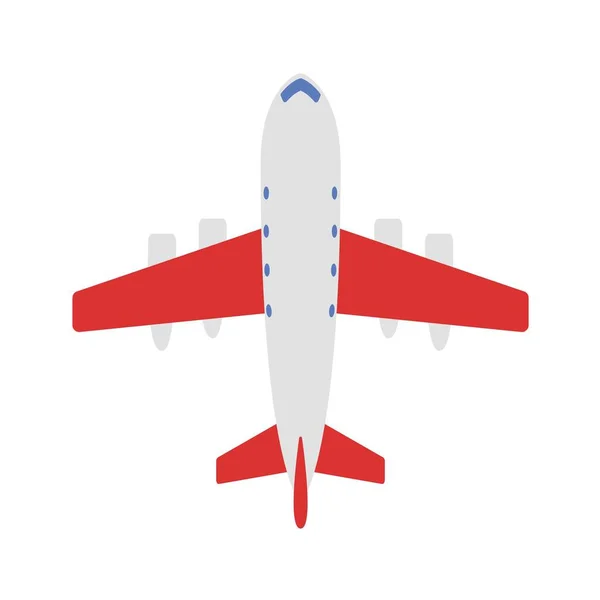 Flygplan flyger på vit bakgrund. Vektor illustration i trendig platt stil. EPS 10 — Stock vektor