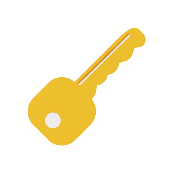 Ikona klucza odizolowana na białym tle. Modny styl płaski do projektowania graficznego, strona internetowa. Ilustracja wektora EPS 10 — Wektor stockowy