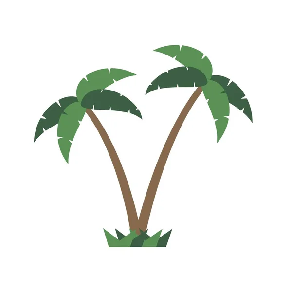 Ícone de palmeiras no fundo branco. Ilustração vetorial em estilo plano moderno. EPS 10 . — Vetor de Stock