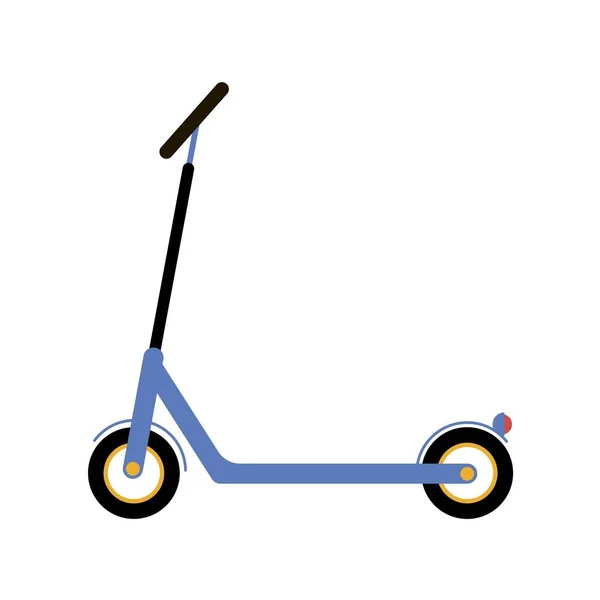 Scooter eléctrico sobre fondo blanco. Ilustración vectorial en estilo plano de moda. EPS 10 — Vector de stock