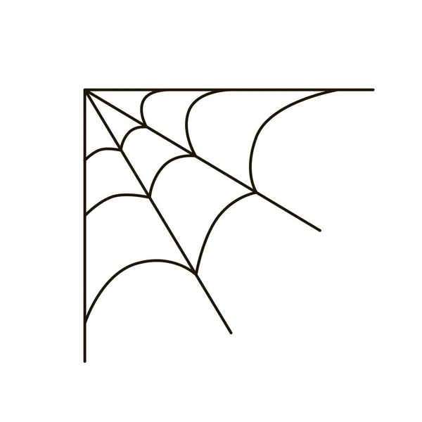 Spindelnät på vit bakgrund. Vektor illustration i trendig platt stil. EPS 10 — Stock vektor