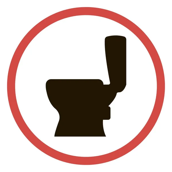 Πινακίδα τουαλέτας σε λευκό φόντο. Εικονογράφηση διάνυσμα σε μοντέρνο επίπεδο στυλ. EPS 10 — Διανυσματικό Αρχείο