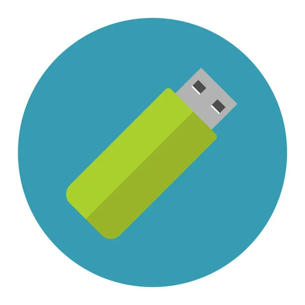 Icône de clé USB sur fond blanc. Illustration vectorielle dans un style plat tendance. SPE 10 . — Image vectorielle