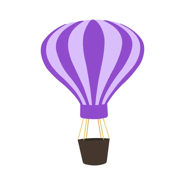 Icône de ballon à air volant sur fond blanc.. Transport en montgolfière dans le ciel. Un aéronef qui utilise un gaz plus léger que l'air pour voler. Illustration vectorielle SPE 10 . — Image vectorielle