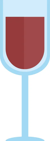 Um copo de vinho tinto. Ícone simples no vetor . — Vetor de Stock