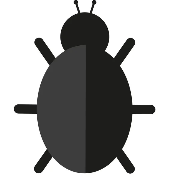 Bug icon isolated on white background. Vector illustration. — Stock Vector