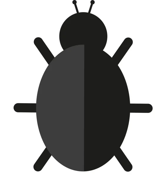 Bug ikon elszigetelt fehér háttérrel. Vektorillusztráció. — Stock Vector