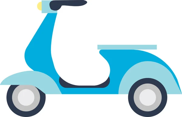 Motor scooter vector icono plano. Ilustración emoji ciclomotor aislado . — Vector de stock