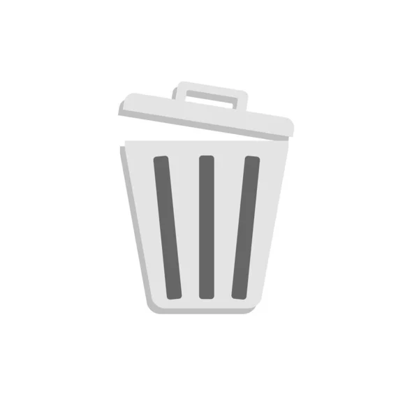 Pojemniki na śmieci i torby w płaskich ikonach. Ikony wektorowe worków na śmieci, śmietników i pojemników. — Wektor stockowy