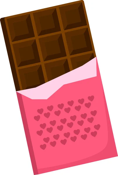 Barras y piezas de chocolate, vector . — Vector de stock