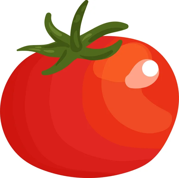 Concepto de vector vegetal fresco de tomate. Dieta saludable ilustración estilo plano . — Archivo Imágenes Vectoriales