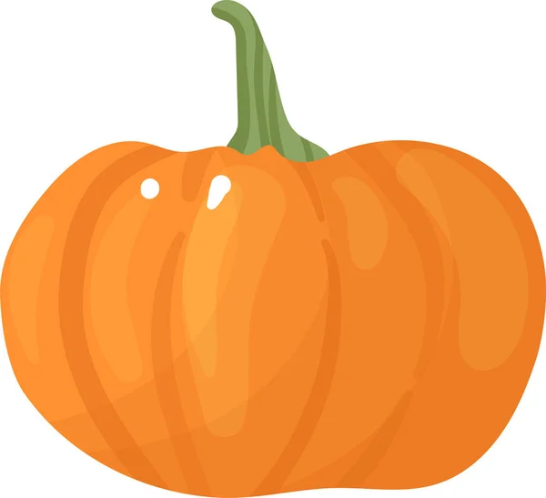 Zucca: zucca per Halloween o il Ringraziamento icona a colori vettoriale piatta per app e siti Web . — Vettoriale Stock