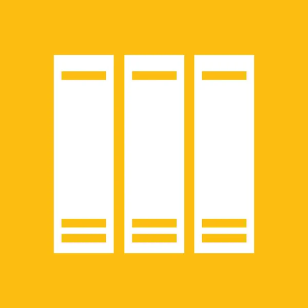 Anello raccoglitori cartelle icona. Per siti web e app. Immagine su sfondo giallo. Illustrazione vettoriale a linea piana . — Vettoriale Stock