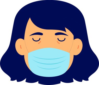 Solunum maskesi takmış bir adam. Hastane ya da kirlilik yüz maskelerini korur. İyi yardım COVID-19 Coronavirus.