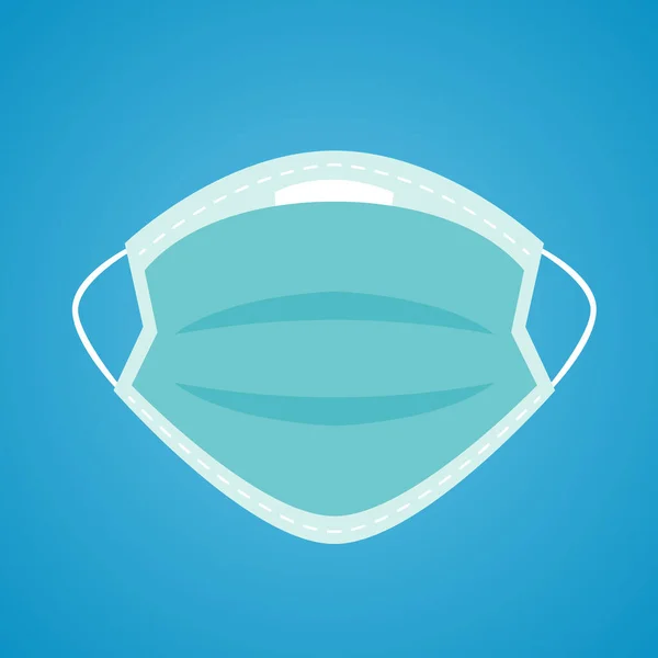 Respiração máscara respiratória médica. Hospital ou poluição protegem o rosto mascarado. Boa ajuda COVID-19 Coronavirus . —  Vetores de Stock