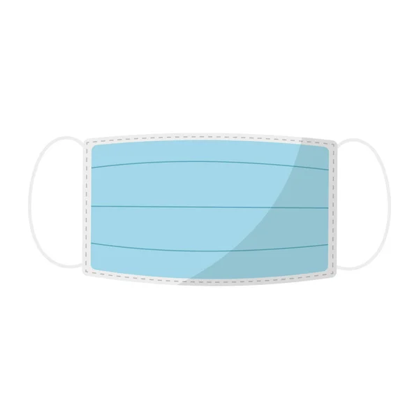 Maschera protettiva in stile piatto alla moda isolato. Attrezzature mediche di protezione personale. Illustrazione vettoriale EPS 10 . — Vettoriale Stock