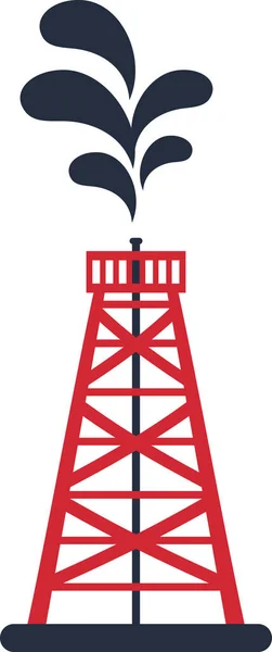 Icona della piattaforma petrolifera. Semplice illustrazione dell'icona vettoriale della piattaforma petrolifera per il web e altri . — Vettoriale Stock