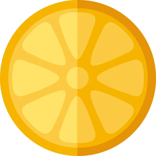 Snijd sinaasappel geïsoleerd op witte achtergrond. Vectorillustratie. — Stockvector
