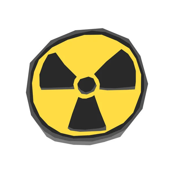 Vector illustration toxic sign, symbol. Warning radioactive zone in triangle icon isolated on white background. — Stock Vector