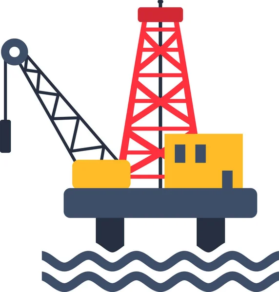 Нефтяная платформа Абстрактная концепция, икона. Векторная иллюстрация. Нефтяная вышка . — стоковый вектор