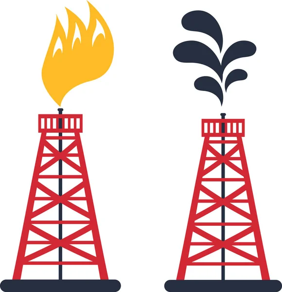 Icono de plataforma petrolera. Ilustración simple del icono del vector de la plataforma de aceite para la web y otros . — Archivo Imágenes Vectoriales