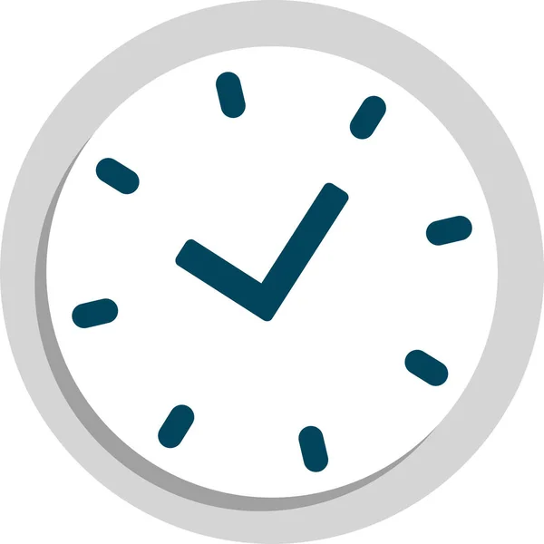 Icône de l'horloge dans un style plat, minuterie sur fond de couleur. Élément de conception vectorielle. fond blanc . — Image vectorielle