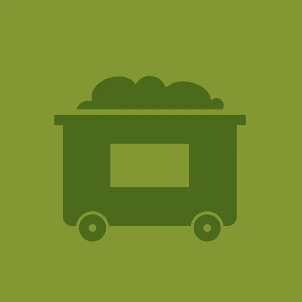 Icona del carrello della spazzatura. Semplice illustrazione dell'icona vettoriale del carrello della città della spazzatura per il web design e altri isolati su sfondo bianco . — Vettoriale Stock