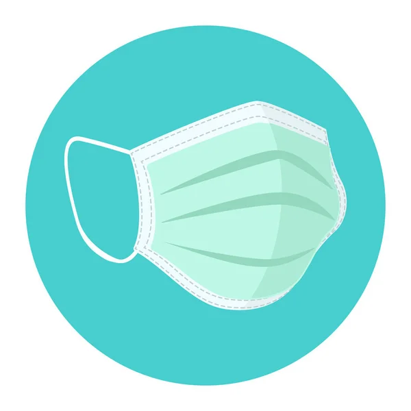 Oddychanie maską medyczną. Szpital lub zanieczyszczenia chronią maskowanie twarzy. Dobry wirus pomocy. — Wektor stockowy