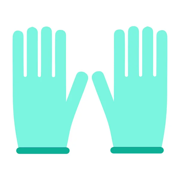 Icono guantes de construcción. Uso para lavado y desinfección de platos. — Vector de stock