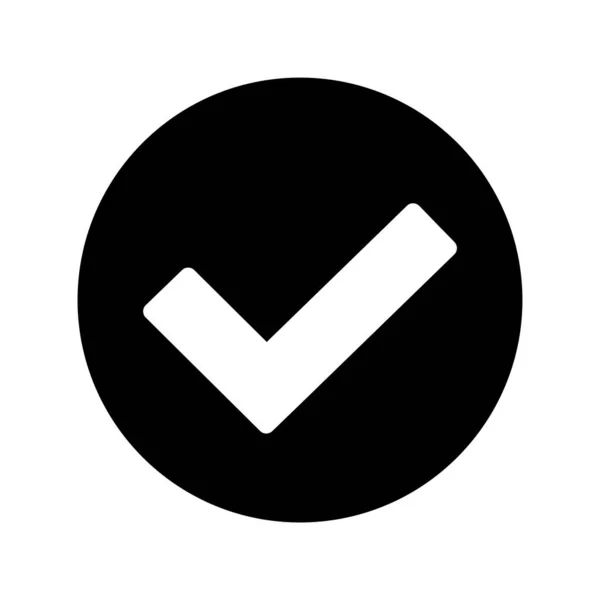 Icono de verificación de vectores. Logo. Pictograma. Botón. Vector — Vector de stock